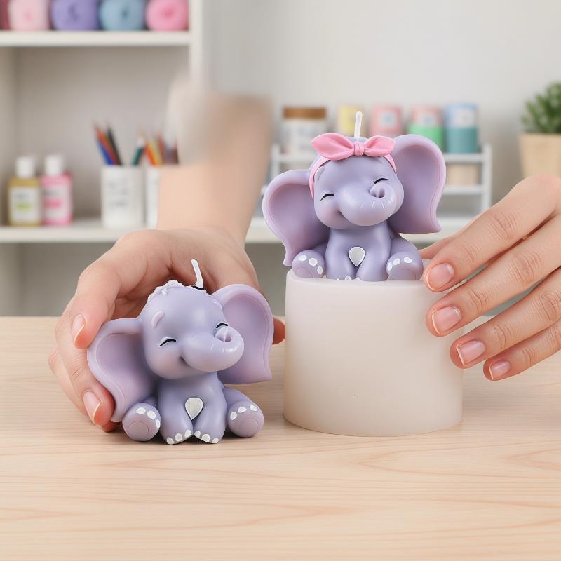 Soap Making Bar - Sevimli 3D Fil Silikon Mum Kalıbı