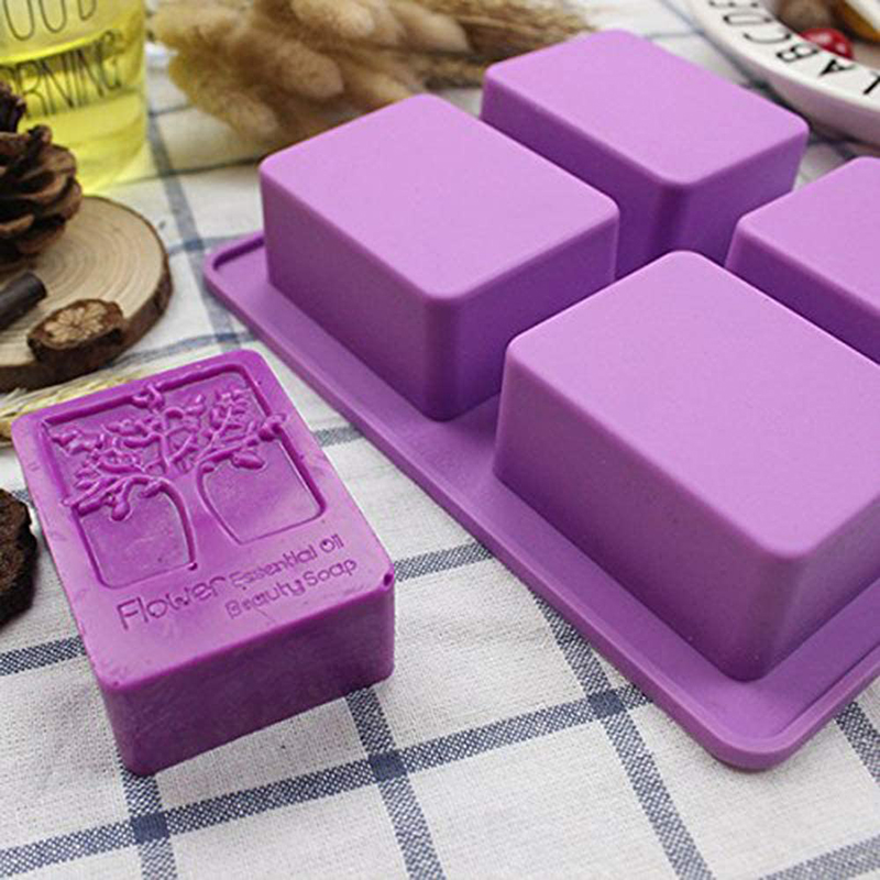 Soap Making Starter Kit - Dikdörtgen Hayat Ağacı Silikon Sabun Kalıp