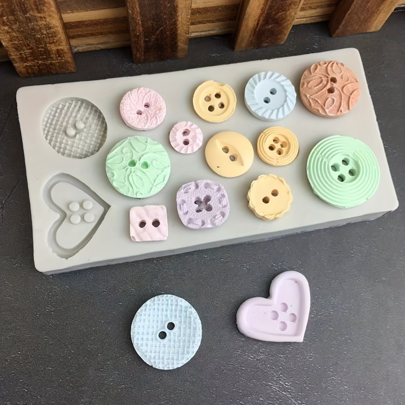 Soap Making Bar - Düğme Şekilli Silikon Kalıp Sabun ve