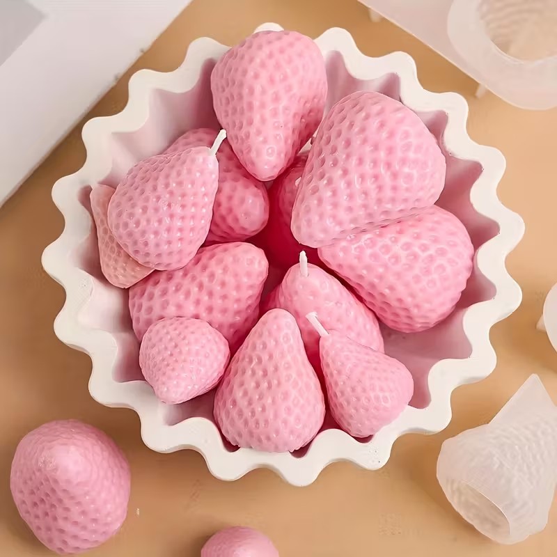 Çilek Silikon Mum Kalıbı DIY A - Soap Making Bar incelemesi ve fiyatı