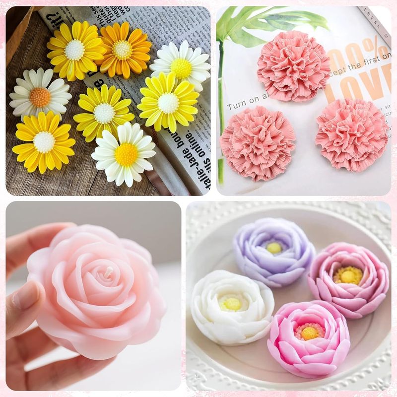 4 Çiçek Şekilli Kalıp Seti, 3D - Soap Making Gel incelemesi ve fiyatı