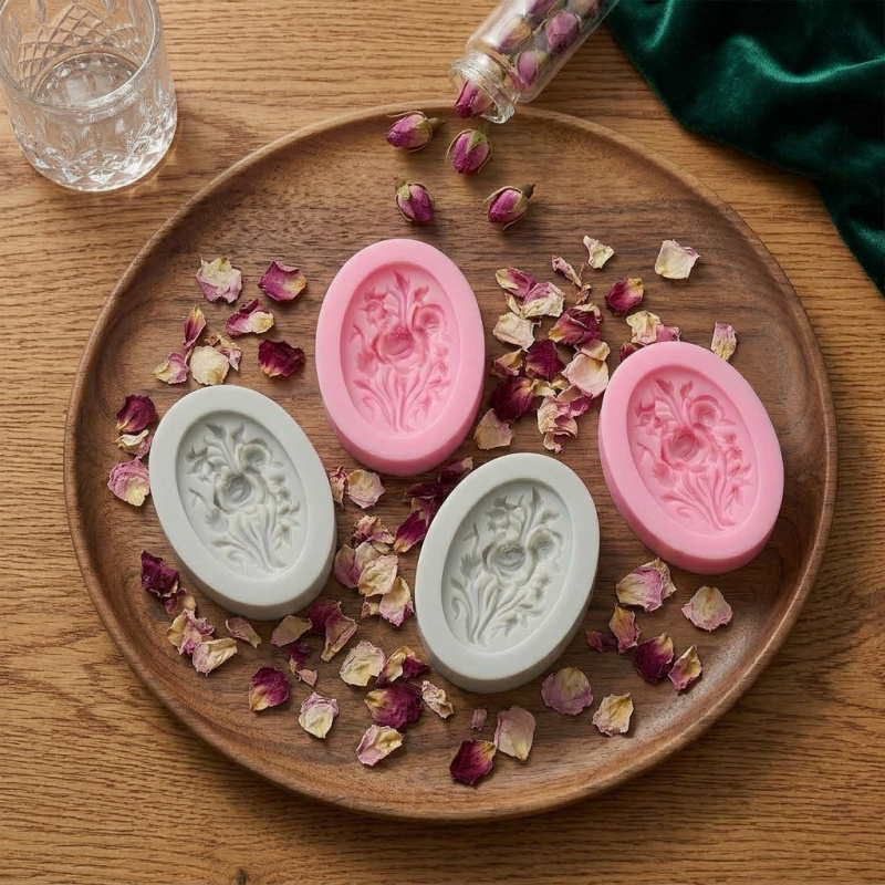 4 Çiçek şekilli silikon kalıp, - Soap Making Bar incelemesi ve fiyatı