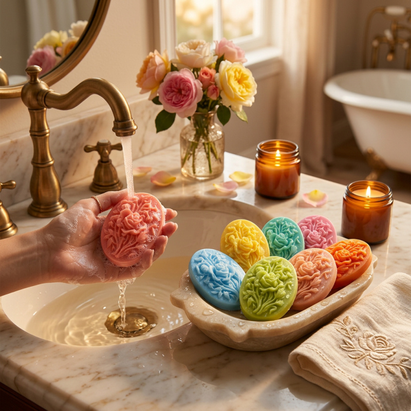 4 Çiçek şekilli silikon kalıp, - Soap Making Bar incelemesi ve fiyatı